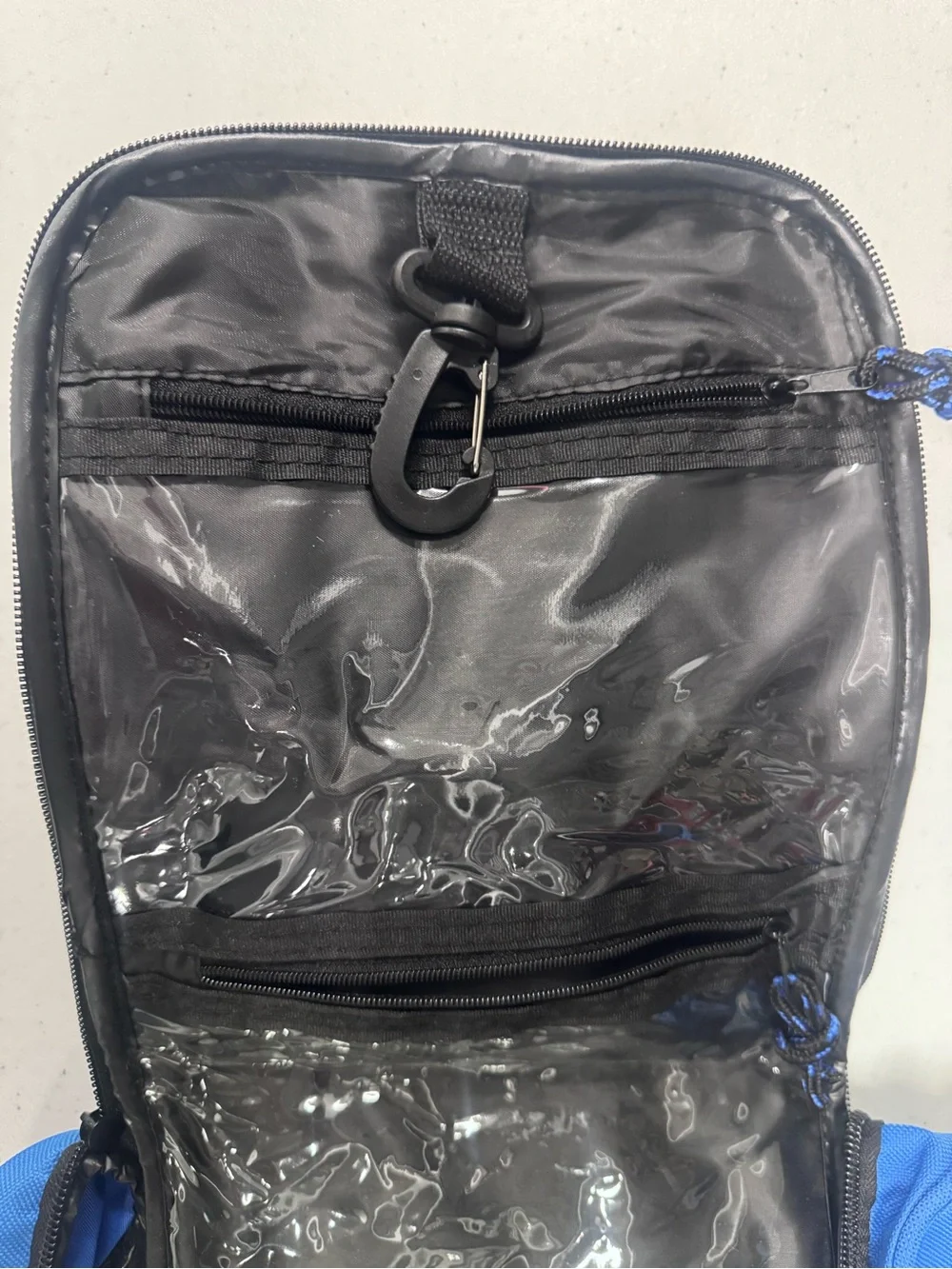 Vintage Blue Pepsi Hanging Toiletry Bag Travel Kit Organizer Dopp Kit with Clip